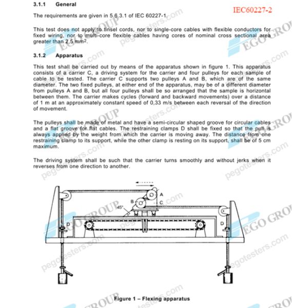 Cable Flexing Test Apparatus Compliant with IEC60245-2 and IEC60227-1 for Mechanical Strength Testing at 0.33m/s