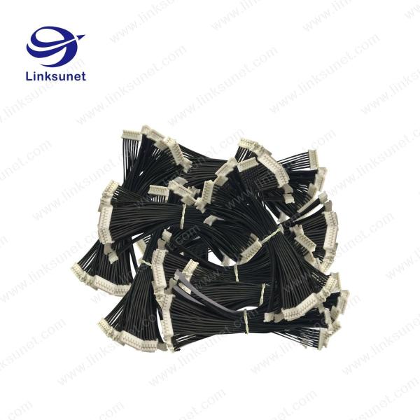 PH 7pin 2.0mm Natural jst connectors and 24AWG black PVC cable wire harness