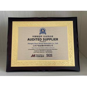 Jiangsu Huyi Metal Materials Co., LTD Сертификации