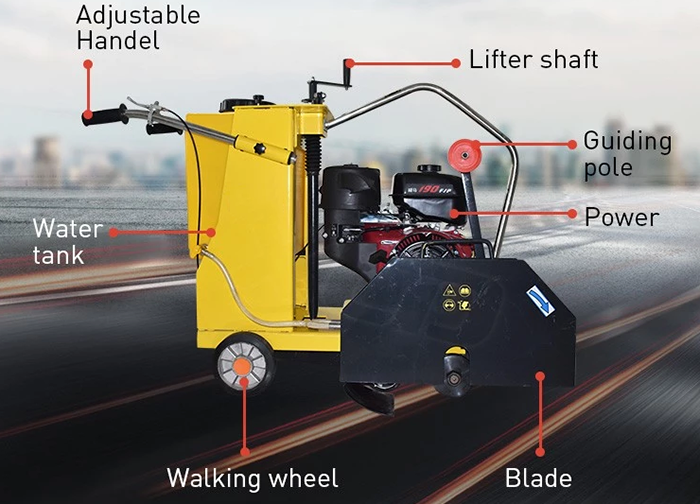 Пила резца конкретного пола асфальта 13HP Honda электрическая