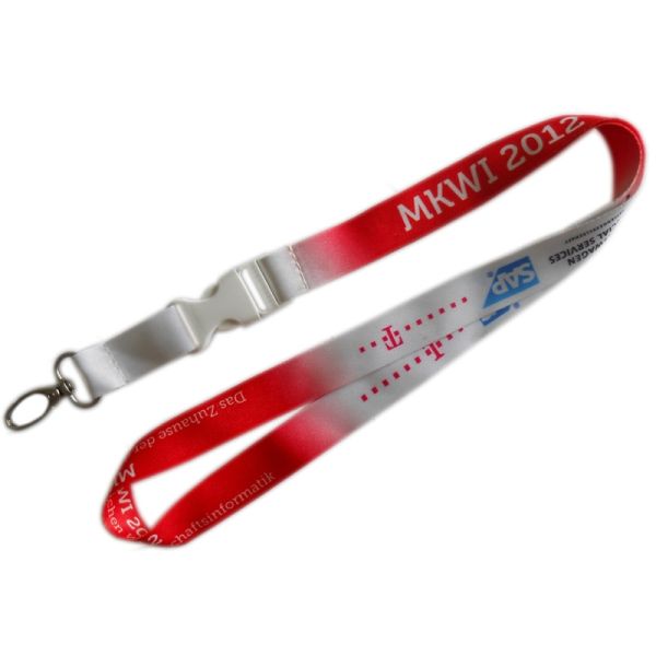 Nylon Plain Logo Printed Lanyard Sublimation Polyester 900mm Length