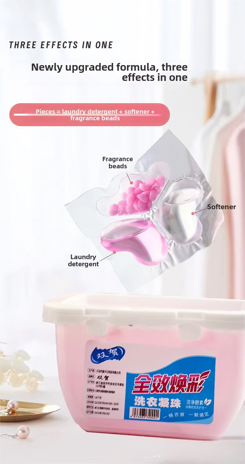 4 In 1 OEM ODM Eco Friendly Natural Washing Liquid Capsules Laundry Detergent Pods