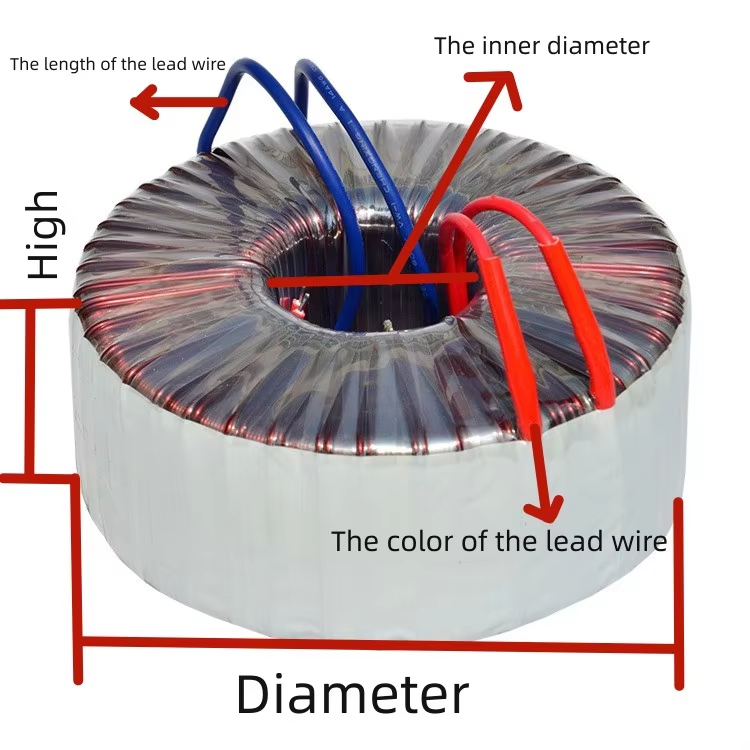 50W Toroidal Transformer 220V Input Low Noise Design for Hi-Fi Audio Amplifier and Professional Equipment