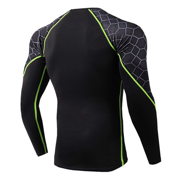 Long Sleeve Rash Guard Shirt , Loose Fit Rash Guard Refeltive Print Eco Friendly
