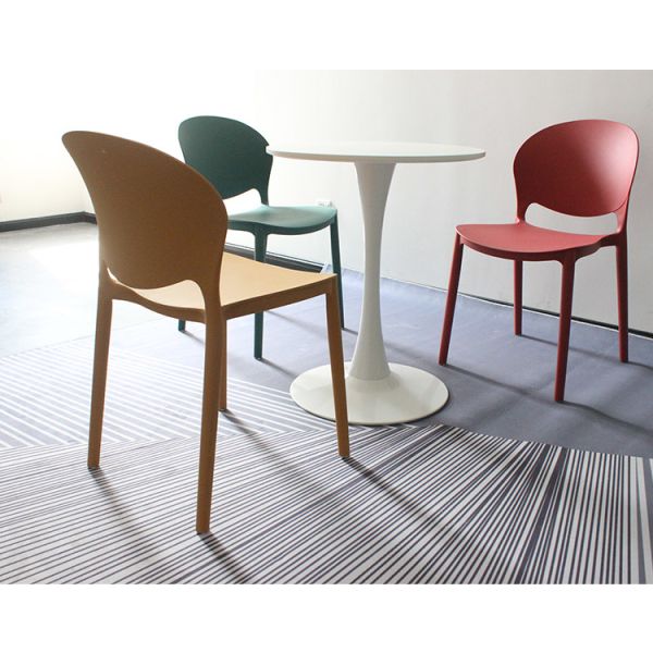 Modern Plastic Chair Crafted From PP GF Material For Indoor Outdoor In Offices Restaurants Cafes And Event Venues