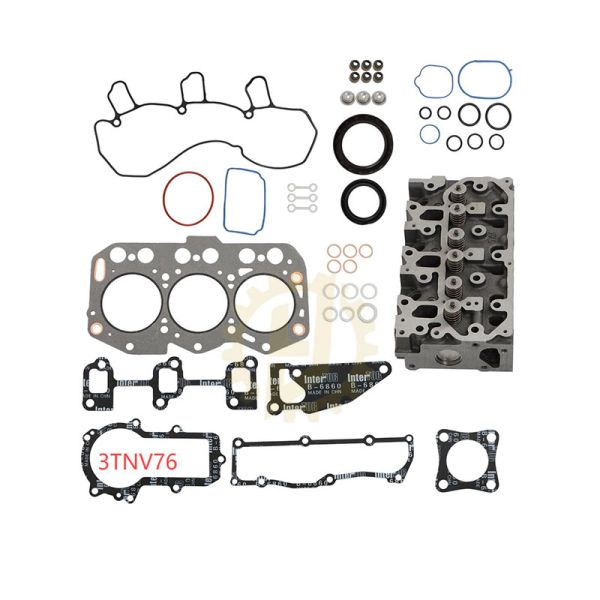 3TNV76 Engine Overhaul Gasket Kit With Cylinder Head for Yanmar 3TNV76 Engine Rebuild Kit Cylinder Head Assy Engine Repair Parts