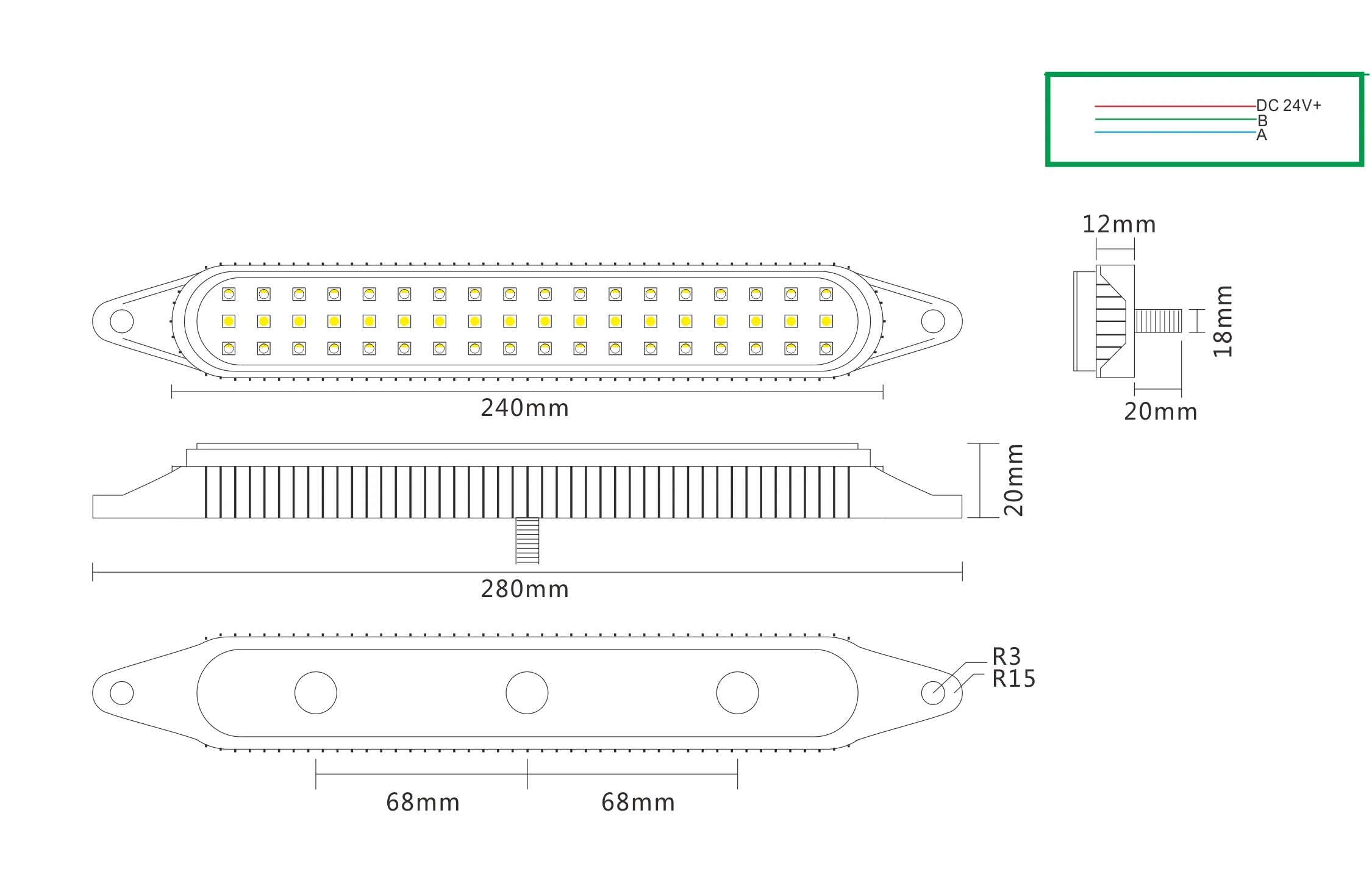 24В DMX512 RGBW светодиодная лампа с модулем пикселя для развлечений водонепроницаемая IP67