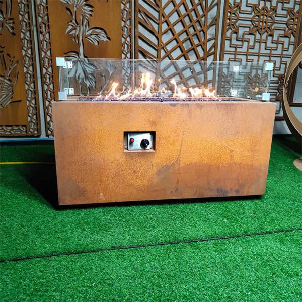 tabela de pátio exterior dos poços SUS304 do fogo de gás do jardim de 600mm com o poço do fogo do propano