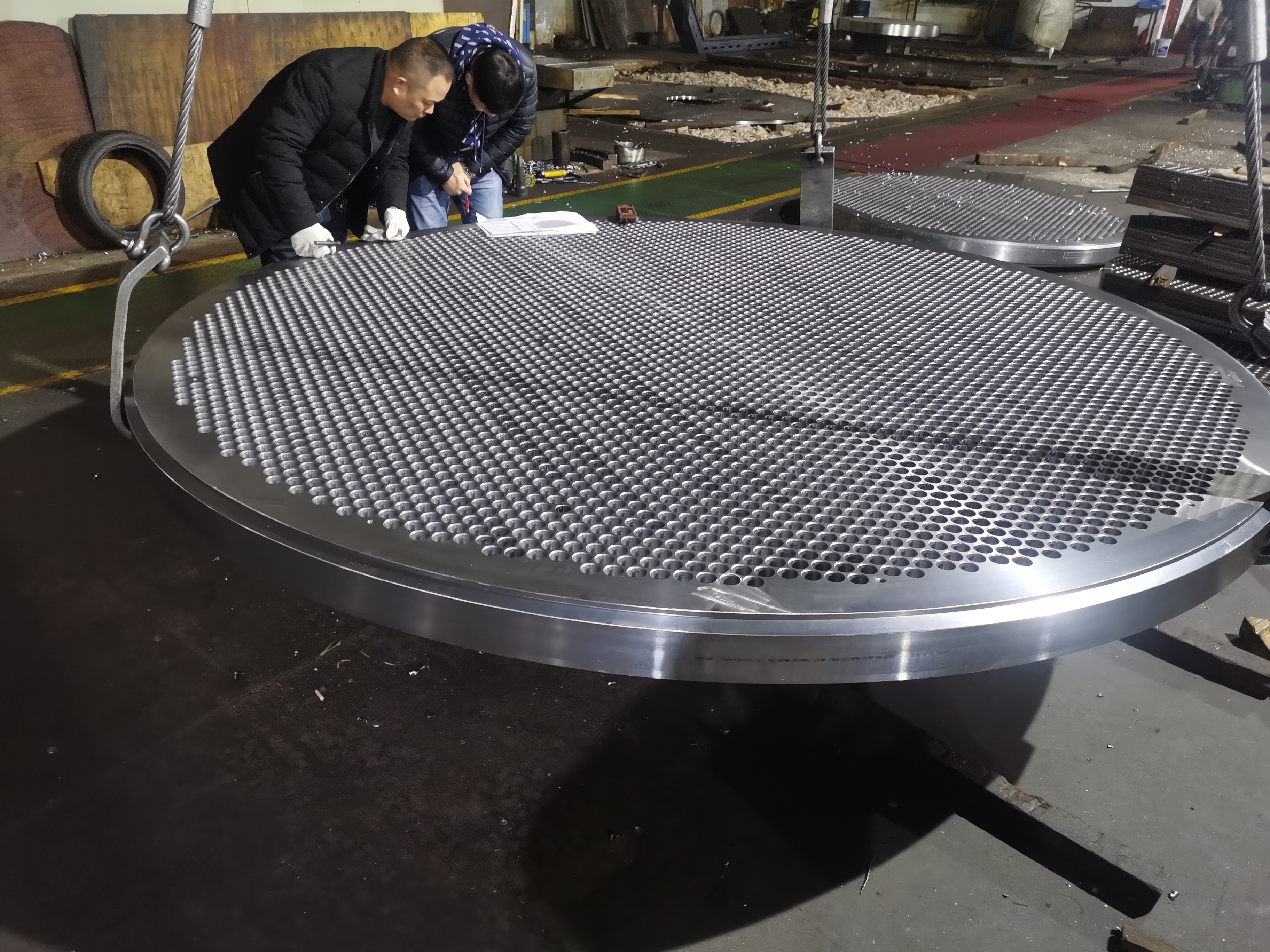 Custom Large Forged Heat Exchanger Tubesheet with CNC Multi Drilling Machining