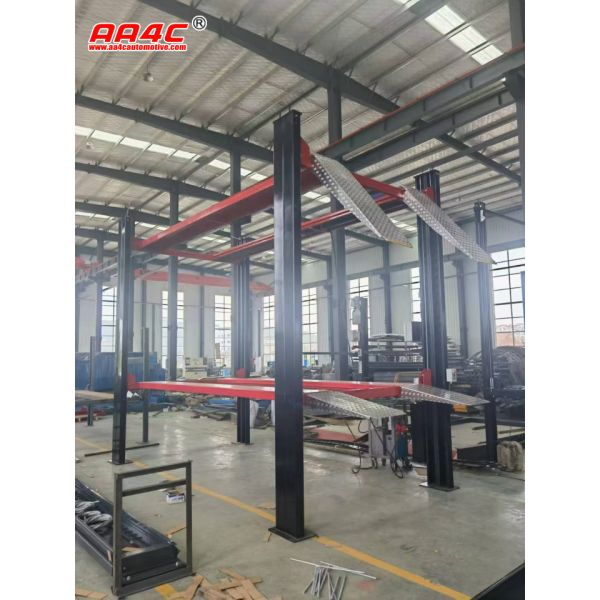 AA4C 8 столбов 3 автомобиля парковочный подъемник тройной автомобилей хранилища подъемник транспортное средство подъемник автомобильного подъемника