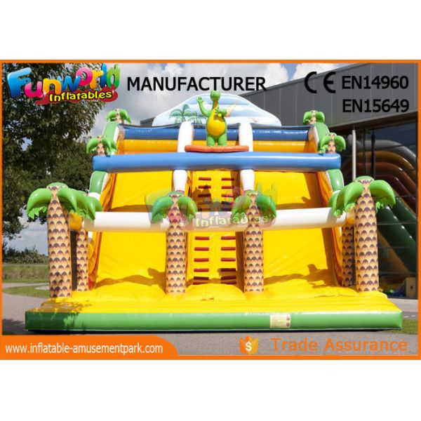Скольжение желтого цвета коммерчески раздувное для скольжения взрослого/крупного плана скача