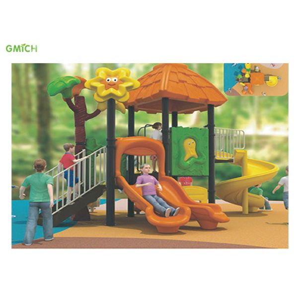Kids Playground Equipment Kindergarten Plastic Slides Set Outdoor Play Ground