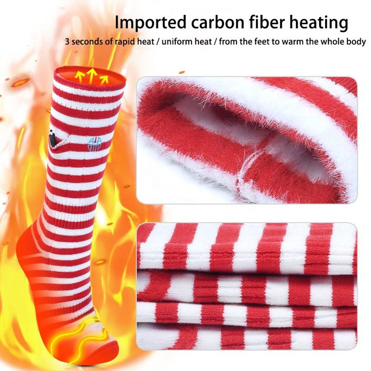 Носки из хлопка 3,7 В 2200 мАч с подогревом на батарейках, устойчивые