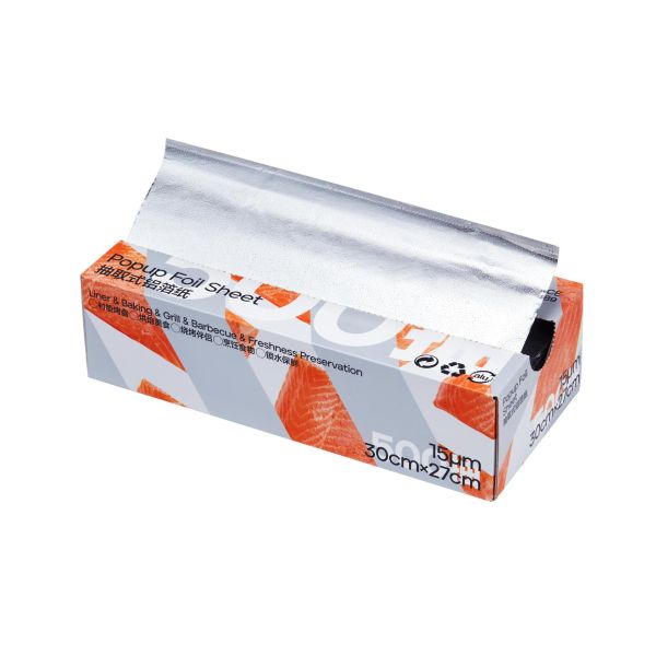 Healthy Kitchen Silver Pop Up Aluminum Foil Sheet with Soft Temper and Durable Design