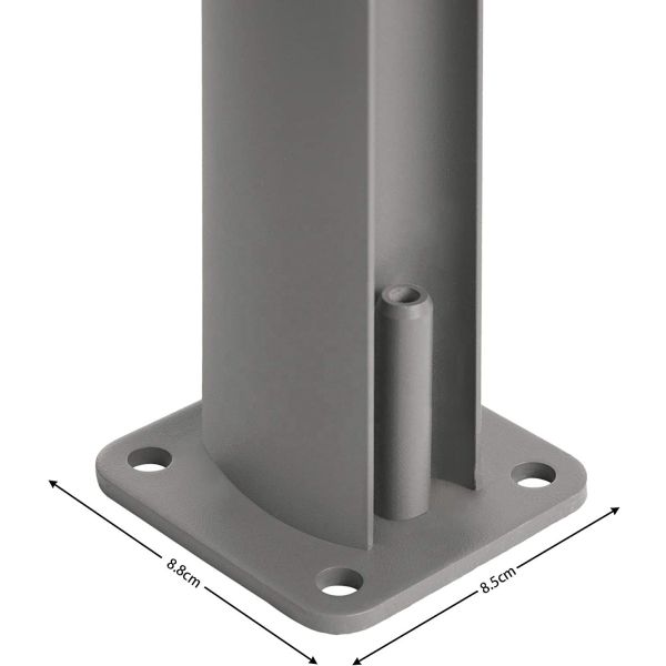 Grey Aluminum 200*300cm Retractable Side Shade Awning for Outside Garden and Patio