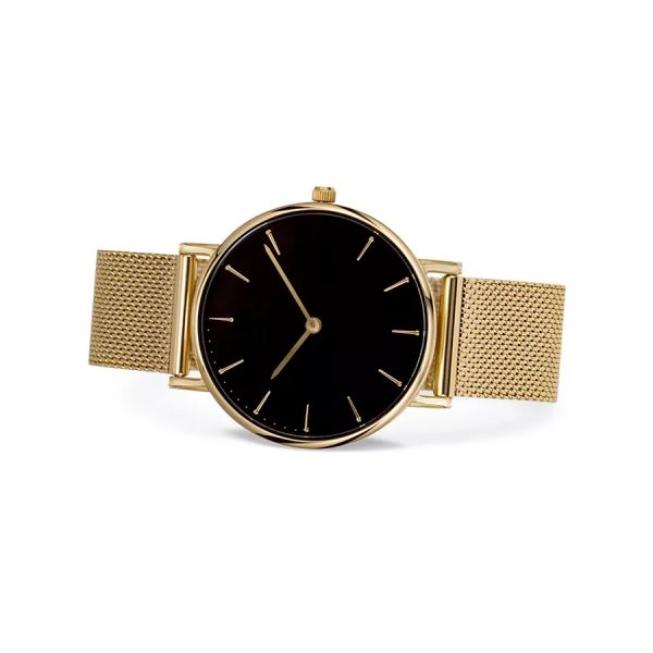 Stainless Steel Men'S Watches Metal Band Simple Design Mesh Wristband Watch