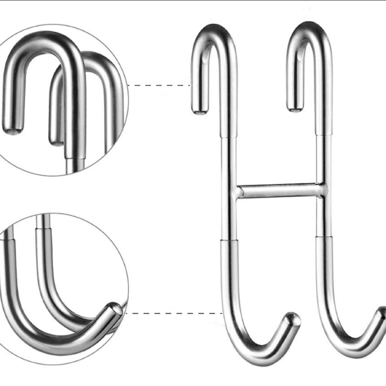 Shower Curtain Rod Door Hooks Hanger For Bathroom