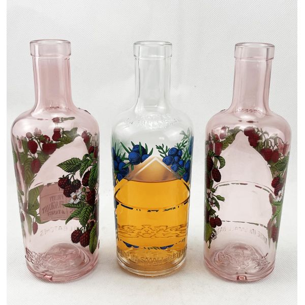 700 мл 750 мл 500 мл 1 литр Прозрачная стеклянная бутылка для вина с индивидуальным логотипом