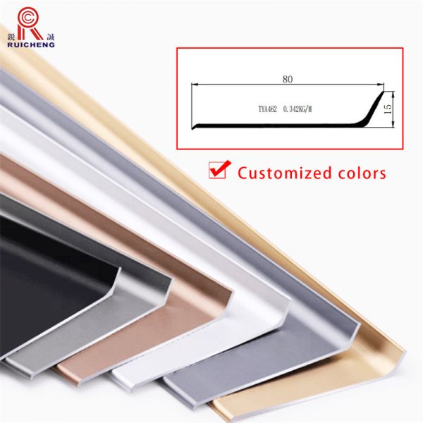 Modern Aluminum Brushed Baseboard Skirting Board Wall Protection