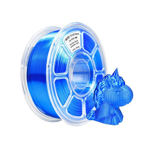 High Rigidity 3D Printing Filament 1.75mm Silk Blue  3D Printer 1000g Spool