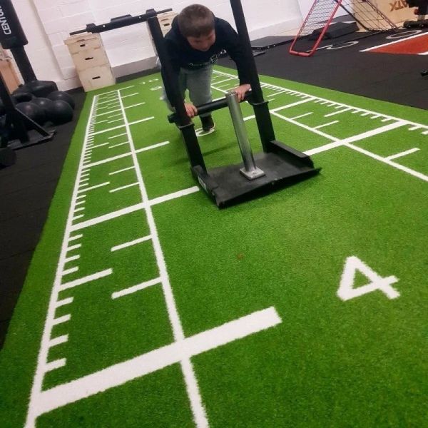 Comfortable Brown Synthetic Grass Sports Flooring for Garden Workout Bliss Gym Turf Mat