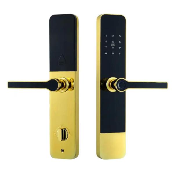 Gold Smart TTLock Digital Door Lock Biometric Password Recognition Unlock For Office