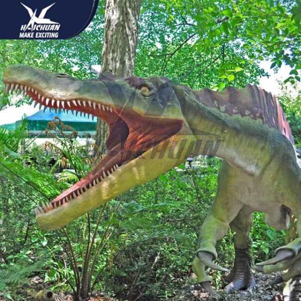 Winter Garden Decorative Realistic Dinosaur Models In Steel Frame