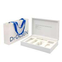 Beauty Gift Cosmetic Packaging Box Blue Makeup Box With Compartments