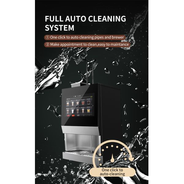 Автоматическая кофейная машина с 15,6 дюймовым сенсорным экраном и пультом дистанционного управления