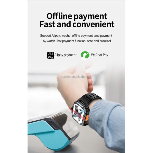 PGD 4G Smart Watch 1.99-inch HD IPS Screen 800mAh Battery IP67 Waterproof