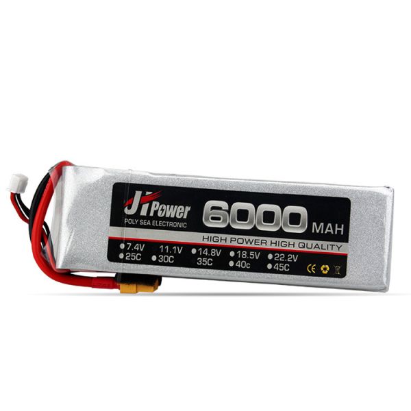 6000mAh 4S 60C LiPo Battery for FPV Drones, RC Cars and Model Aircraft, 14.8V