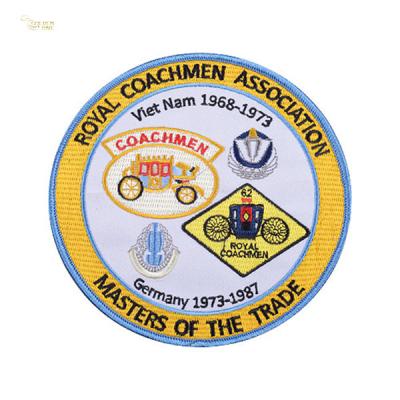 Iron On Custom Embroidery Patch , Clothing Chenille Embroidered Letter Patches