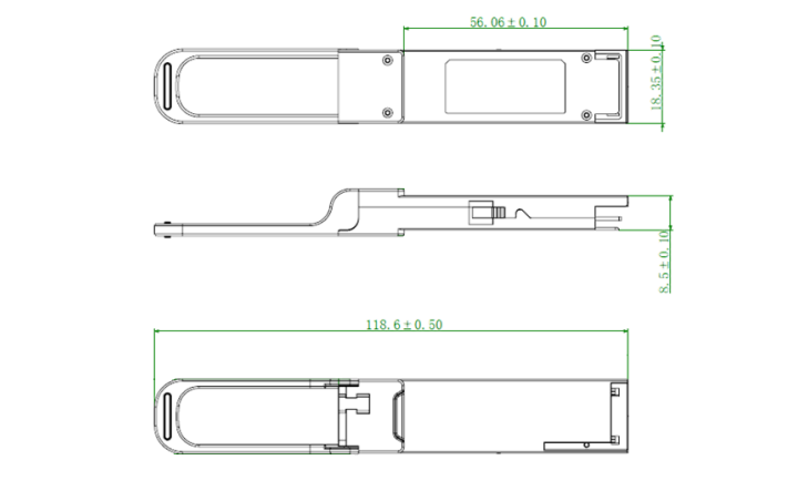 100G QSFP28 LR1 BIDI SFP Optical Module Transceiver 10KM SMF Single Fiber