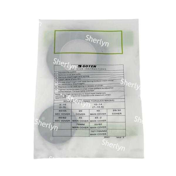 K4000 M1182 Kit de reparación del diafragma del sello de nylon para Goyen CA40DD/RCA40DD Válvula de pulso bandeja de nylon de caucho nitrilo