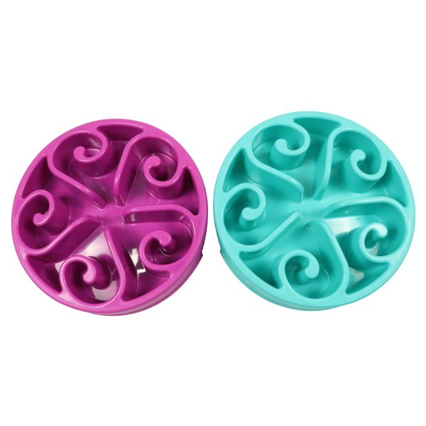 1 Cup 4 Cup Cute Slow Feeder Dog Bowl For Large Dogs Puppies Anti Choking Plastic Spiral 8 Inch 32oz 900ml
