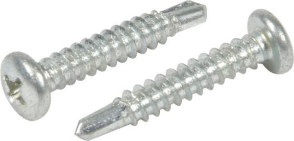 White Galvanized Self Tapping Screws Cross Socket Iron Material ISO9001 Certificated