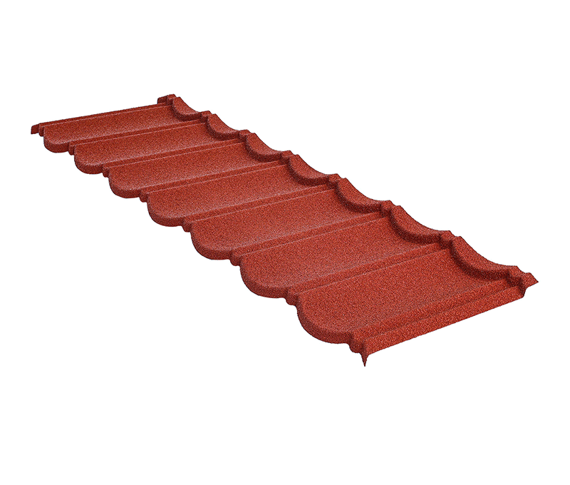 Multi-Layer Protective Film Stone Coated Roof Tiles Long-Lasting And Non-Combustible Material