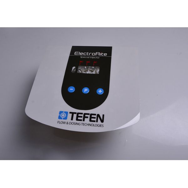 Custom strong self adhesive PC clear window embossed button control panel sticker