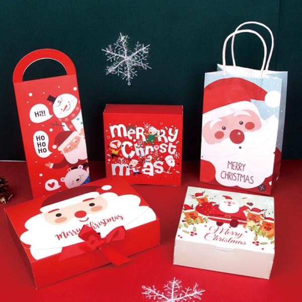 Matte Lamination 128gsm 1C Printing Christmas Card Gift Boxes