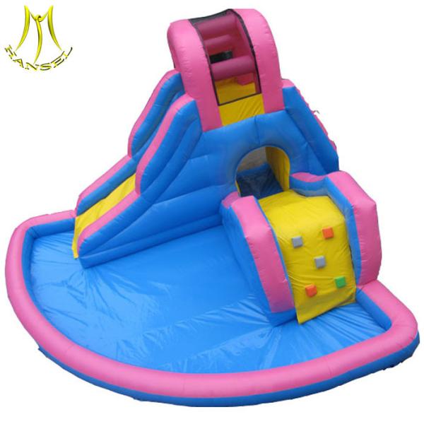 Hansel outdoor games water slide giant inflatable with pool for amusement park