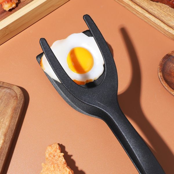 Fruit Vegetable Tools Type 2 In 1 Spatula Tong PPA Material Grip and Flip Egg Clip