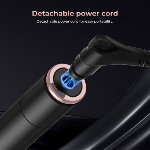Double Ceramic 3-in-1 Hot Air Brush Black Gold Dry As You Style Hair