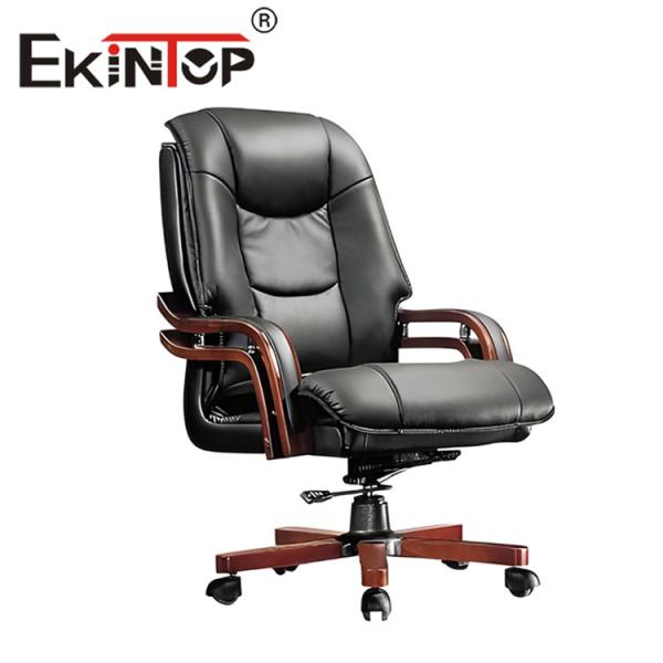 Cadeira ergonômica de couro reclinável grandes e altas cadeiras de escritório chefe