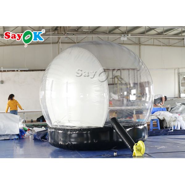 PVC Christmas Ornaments Inflatable Snow Globe For Outdoor Advertising