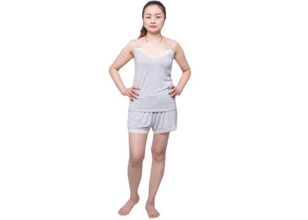 Short Loungewear Set Super Soft Womens Summer Nightwear Lace Decoration