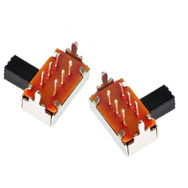 original SK-22D02 2P2T 5mm Interruptor alternativo de 6 pines Interruptor horizontal duplo