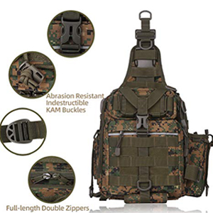 Fishing Backpack With Rod Holder Fishing Tackle Bag Fishing Gear Bag, Outdoor Camouflage Tactical Bag Fishing Bag