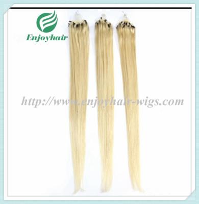 Micro ring loop hair extensions 16-26L brazilian remy hair 613# color hair