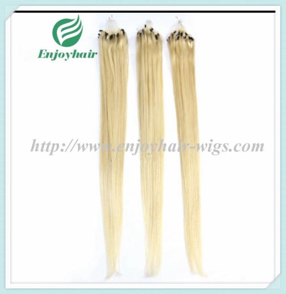 Micro ring loop hair extensions 16-26L brazilian remy hair 613# color hair