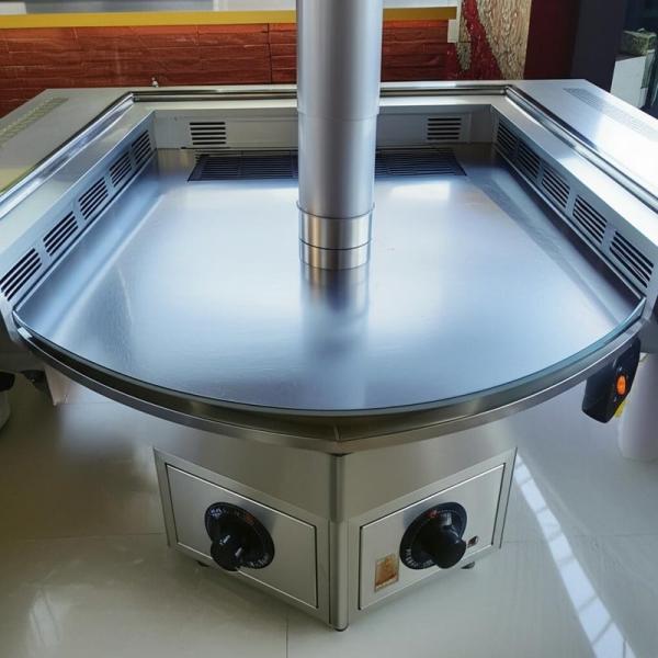 Table à griller en forme de ventilateur Teppanyaki Taille personnalisée 2300x990x800mm